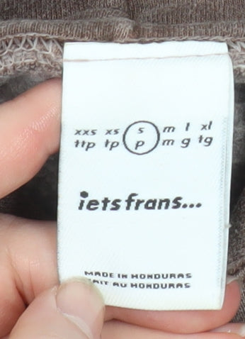 iets frans Men's Brown Pullover Hoodie Size S Regular Fit