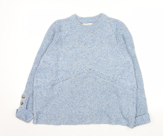 Marks and Spencer Women’s Blue Knit Crew Neck Pullover Jumper Size L