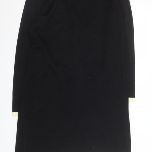 Principles Women's Black Long Cardigan UK 16 Wool Blend V-Neck