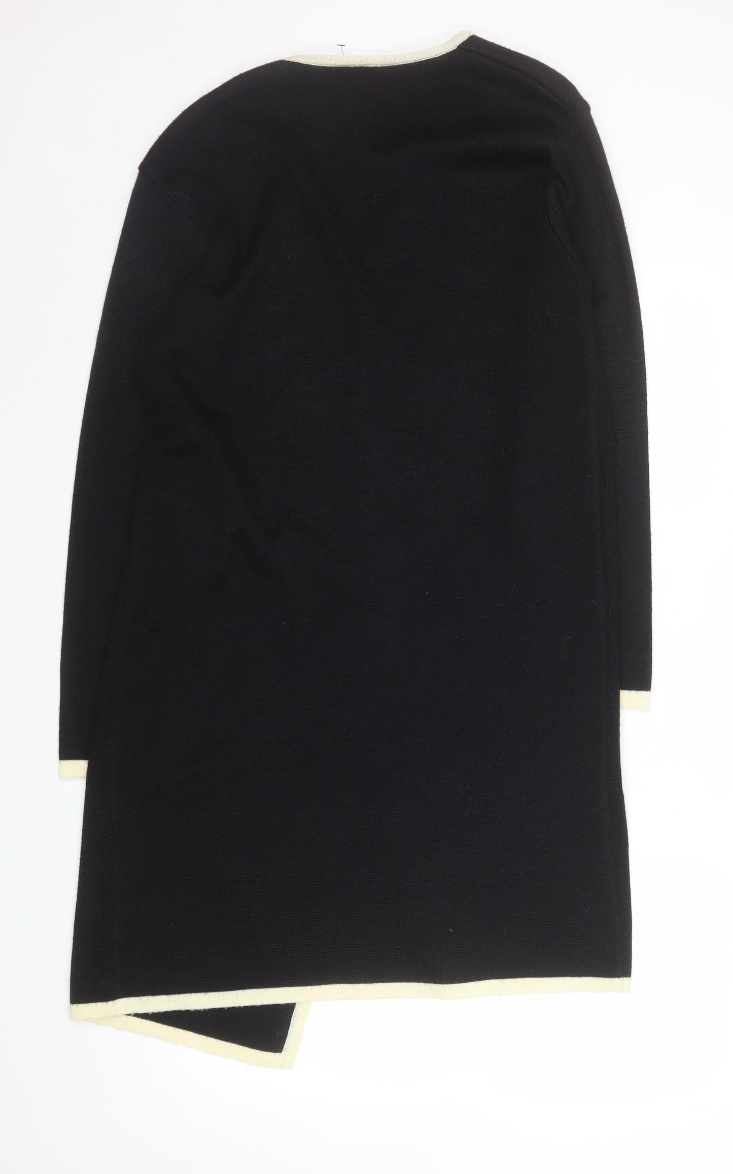 Principles Women's Black Long Cardigan UK 16 Wool Blend V-Neck