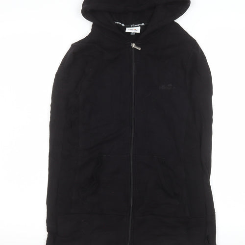 Ellesse Womens Black Size 8 Hoodie Zip Jacket Casual Sportswear