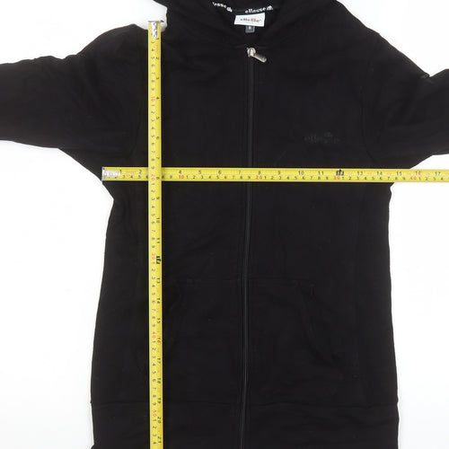Ellesse Womens Black Size 8 Hoodie Zip Jacket Casual Sportswear
