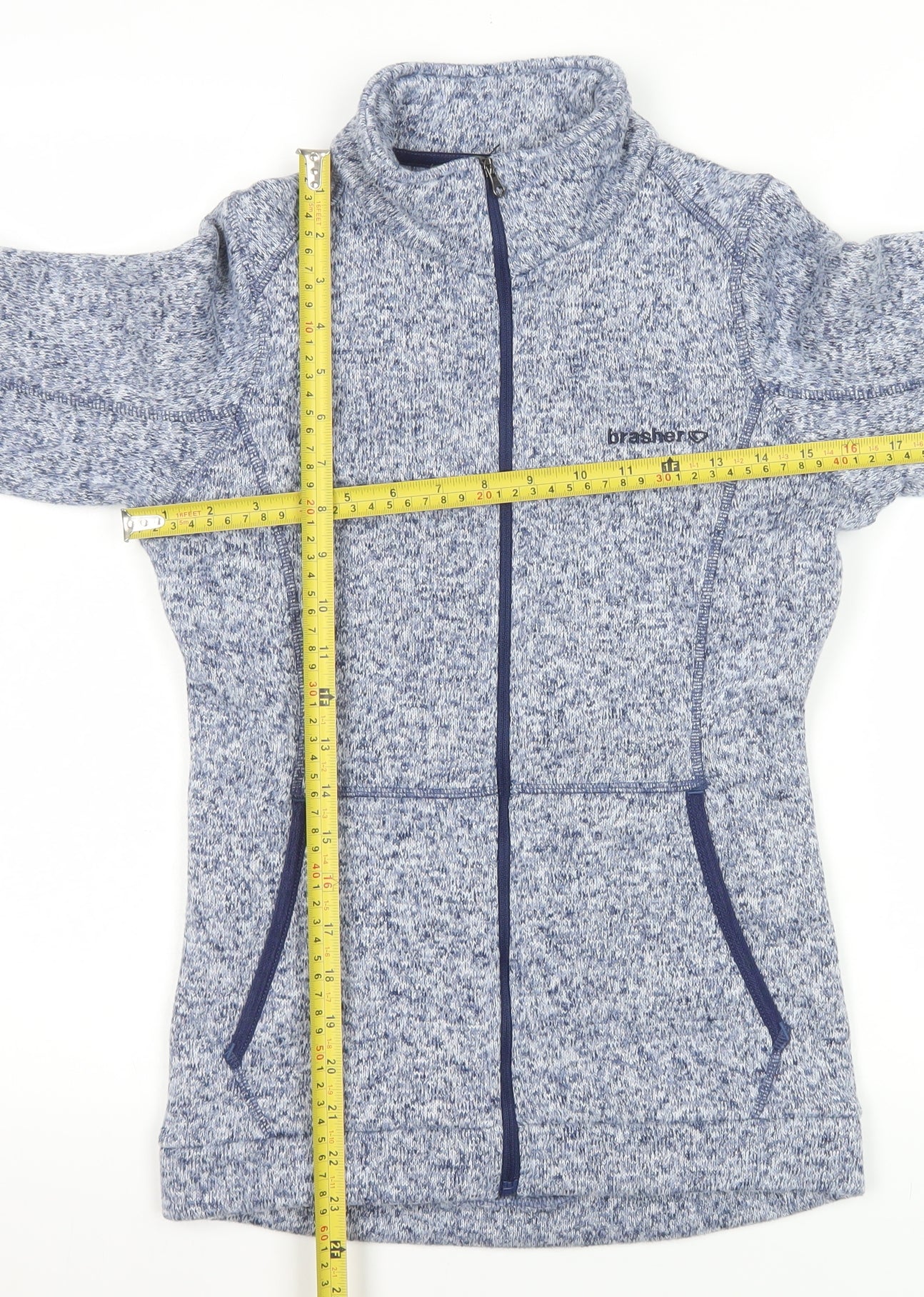 Brasher Women's Blue XS Full Zip Fleece Jacket