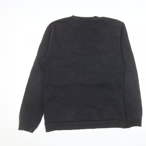 Adidas Men's Black Small Crew Neck Pullover Sweatshirt