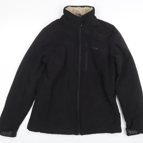 Regatta Womens Black Softshell Jacket Size 12 Water Resistant