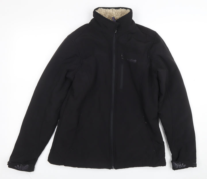 Regatta Womens Black Softshell Jacket Size 12 Water Resistant