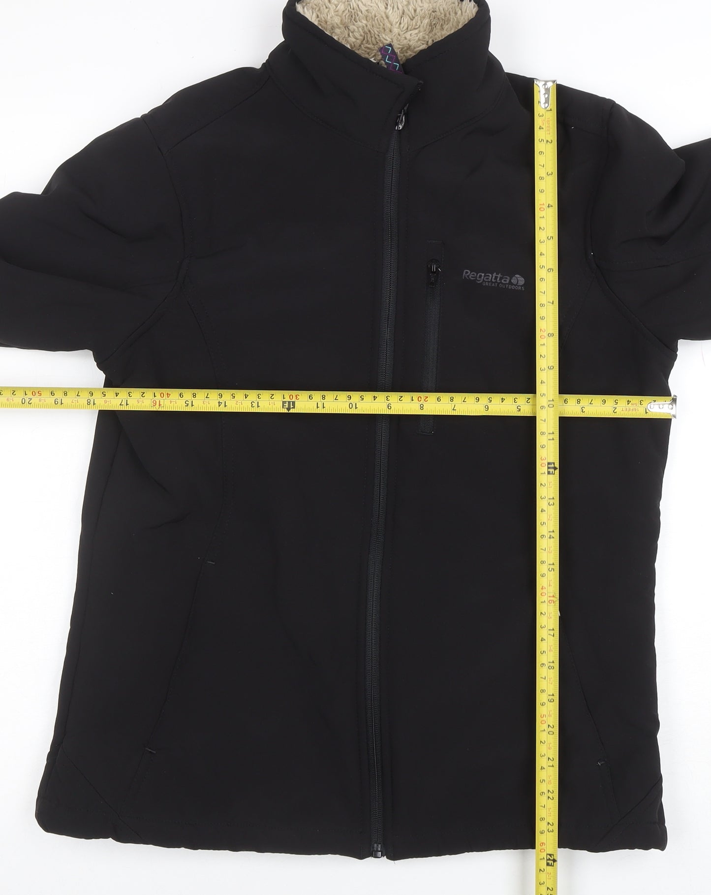 Regatta Womens Black Softshell Jacket Size 12 Water Resistant