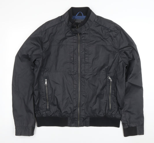 Marks and Spencer Men's Black L Bomber Jacket Full Zip Autograph