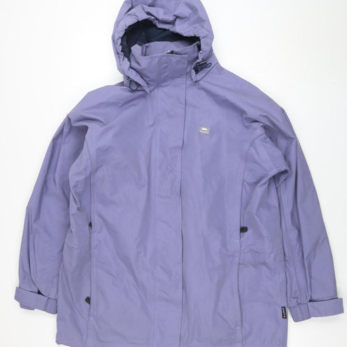 Trespass Womens Purple Waterproof Hooded Rain Jacket XL
