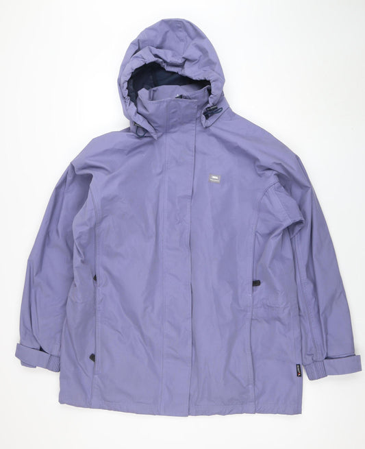 Trespass Womens Purple Waterproof Hooded Rain Jacket XL