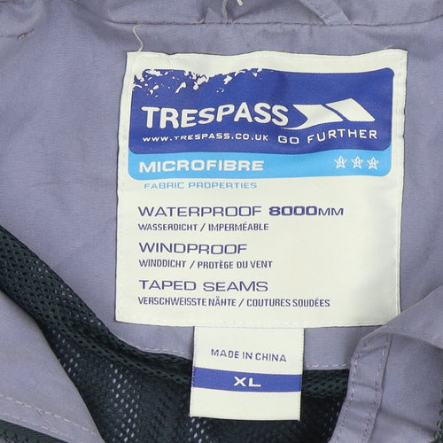Trespass Womens Purple Waterproof Hooded Rain Jacket XL