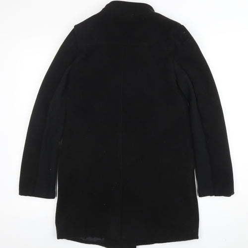 Missguided Womens Black Biker Style Coat Size 8 Regular Fit