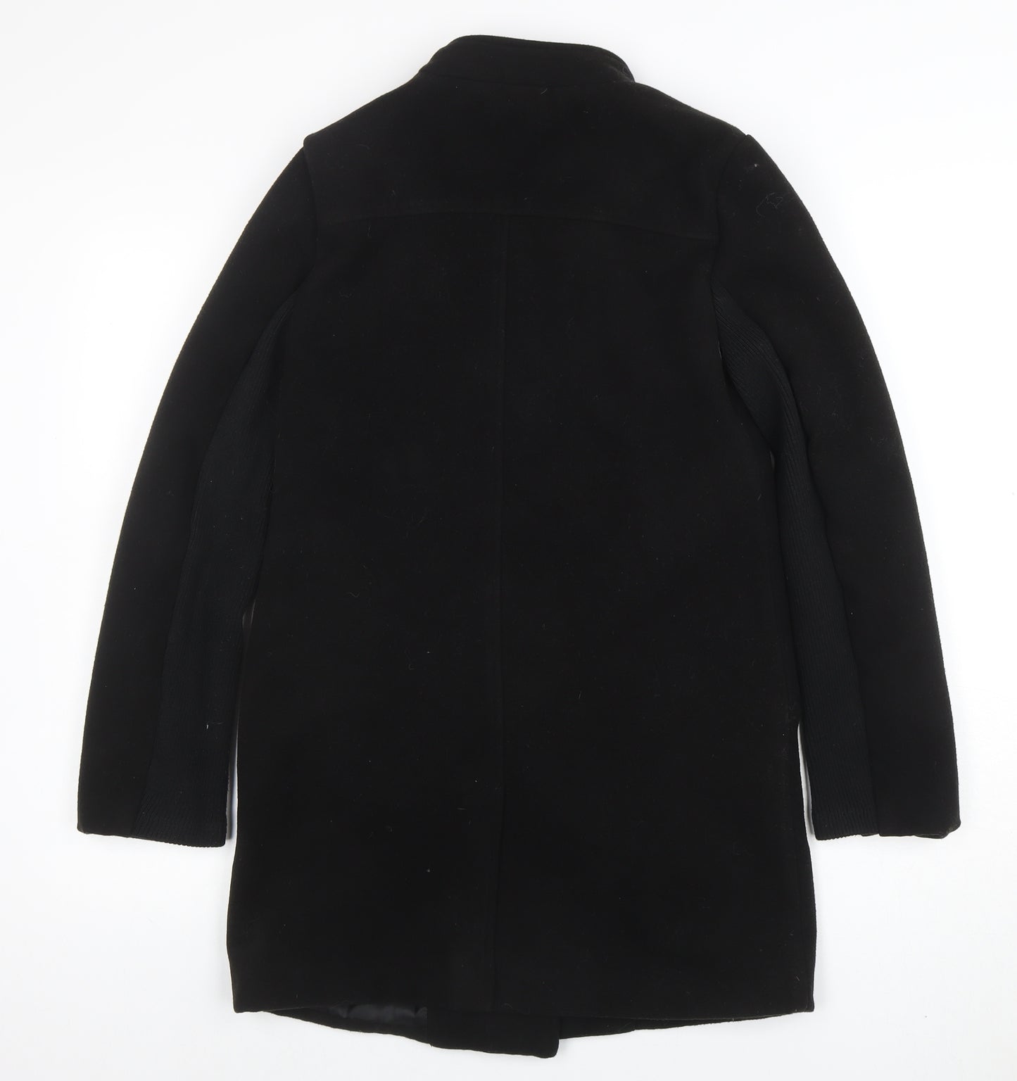 Missguided Womens Black Biker Style Coat Size 8 Regular Fit