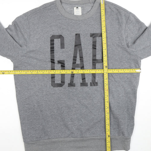 GAP Men's Grey Graphic Logo Crew Neck Sweatshirt M