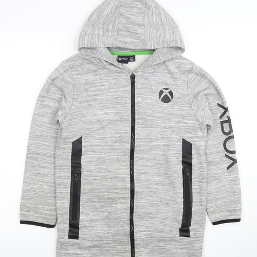 Xbox Boys Grey Full Zip Hoodie 10-11 Years 146cm Cotton Blend