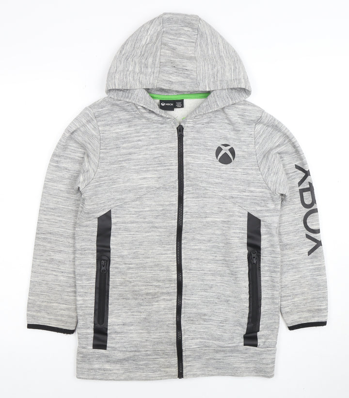 Xbox Boys Grey Full Zip Hoodie 10-11 Years 146cm Cotton Blend