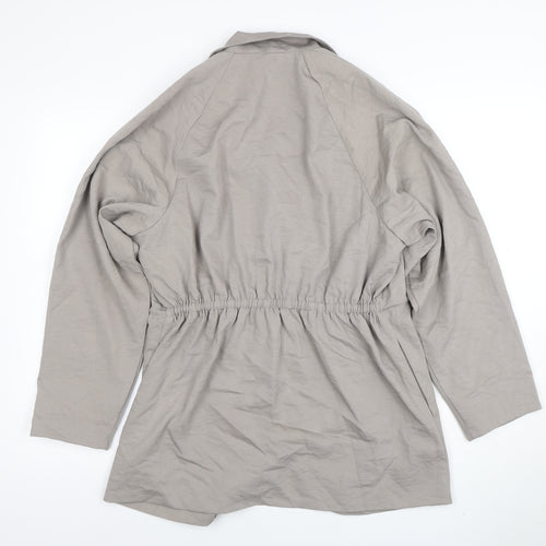 Weekday Women Beige Blazer Size 8 Classic Mid-Length Jacket
