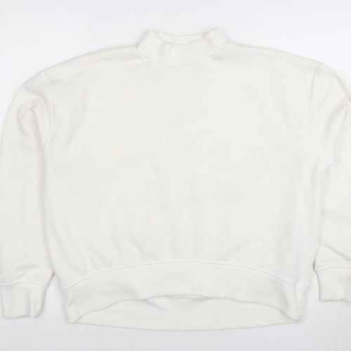 C&A Women Off White M Pullover Sweatshirt Cotton Blend