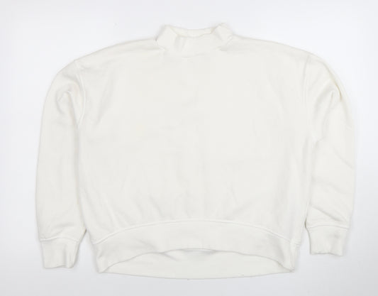 C&A Women Off White M Pullover Sweatshirt Cotton Blend