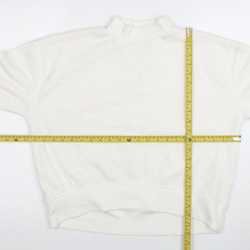 C&A Women Off White M Pullover Sweatshirt Cotton Blend
