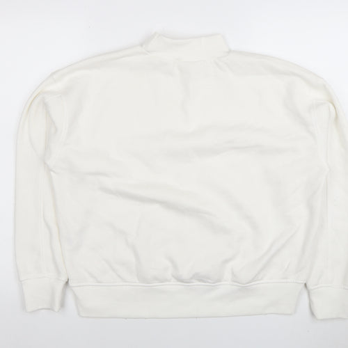 C&A Women Off White M Pullover Sweatshirt Cotton Blend