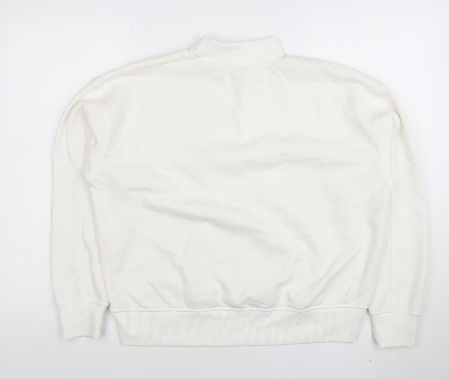 C&A Women Off White M Pullover Sweatshirt Cotton Blend