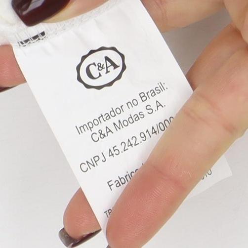 C&A Women Off White M Pullover Sweatshirt Cotton Blend