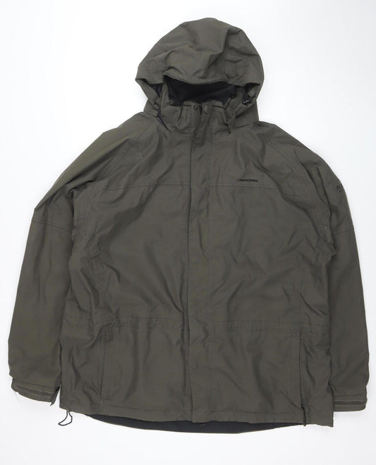 Craghoppers Men's Green Waterproof Hooded Rain Jacket 2XL