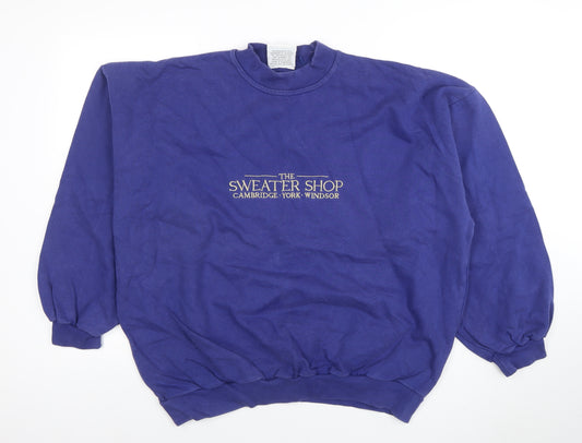 The Sweater Shop Women Purple Crew Neck Pullover Sweatshirt Size S