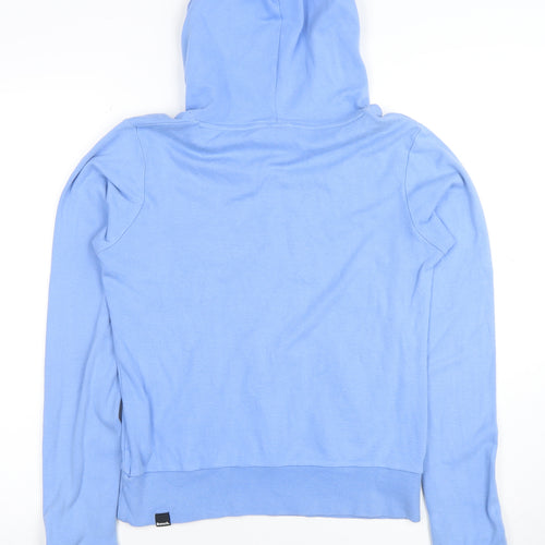 Bench Women Blue Hoodie Medium Pullover Graphic Cotton Sweatshirt