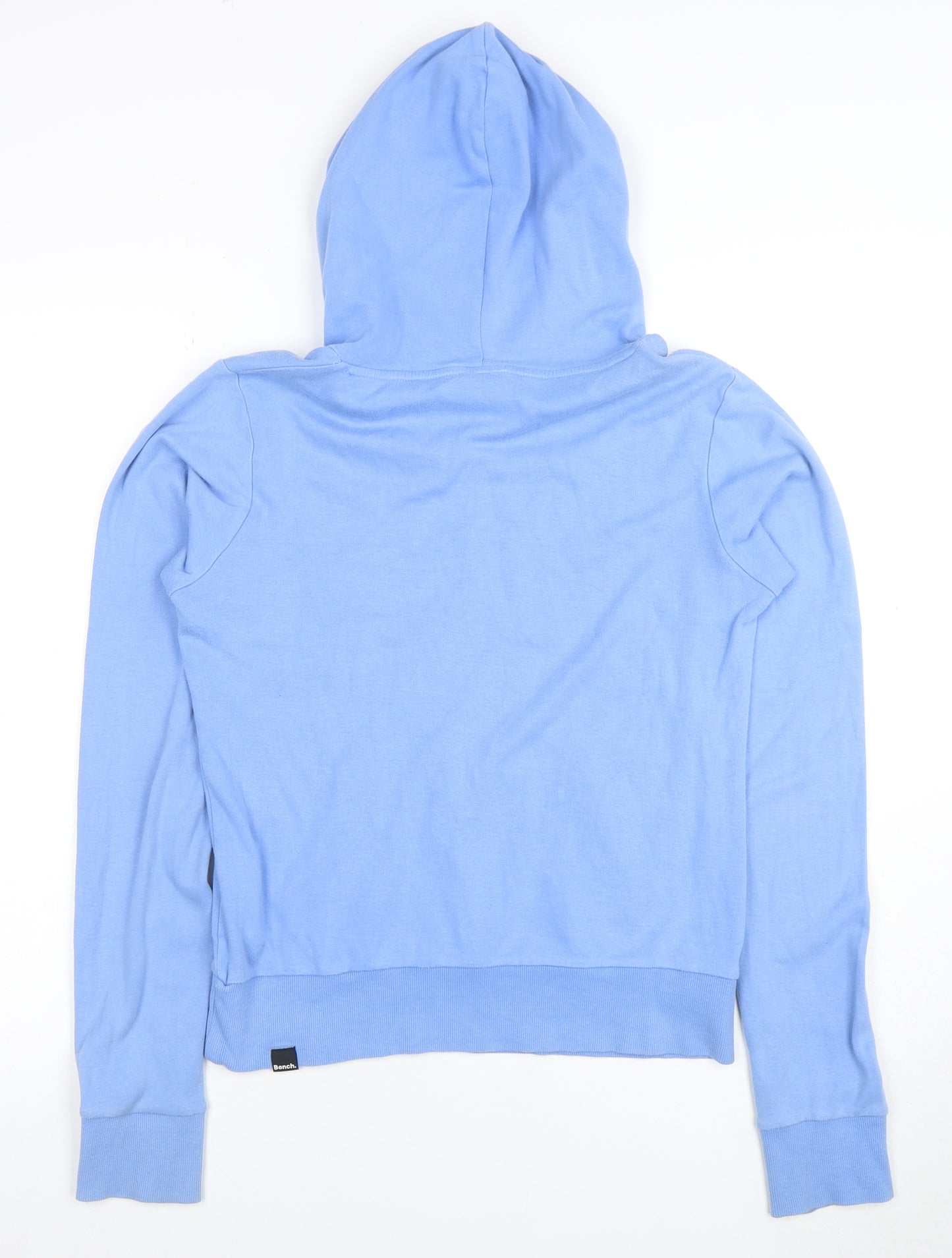 Bench Women Blue Hoodie Medium Pullover Graphic Cotton Sweatshirt