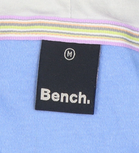 Bench Women Blue Hoodie Medium Pullover Graphic Cotton Sweatshirt