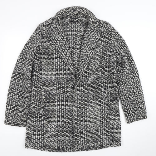 Therapy Women’s Grey Tweed Mid-Length Overcoat Size 14