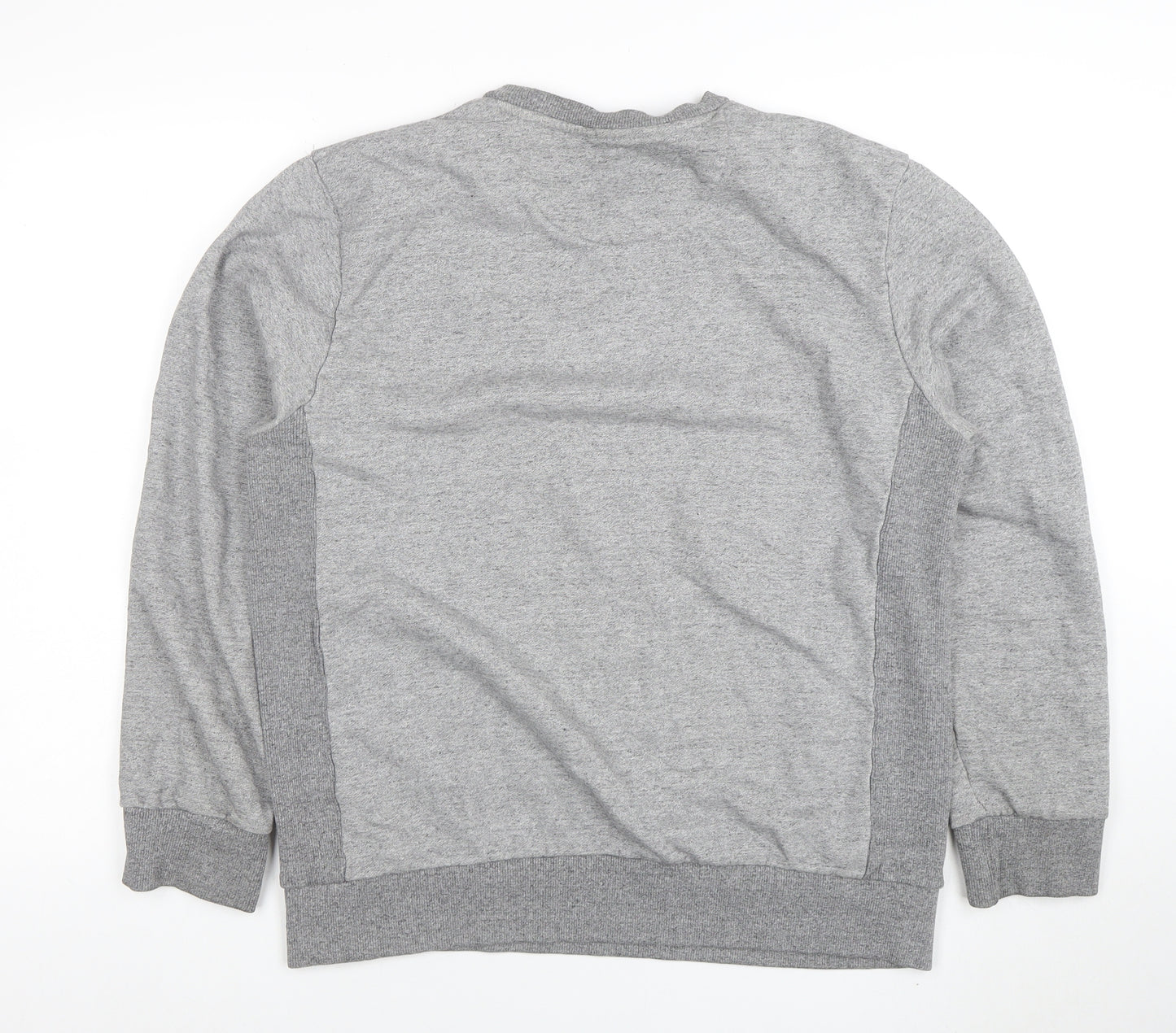Next Men's Grey Cotton Pullover Sweatshirt Size L Regular Fit