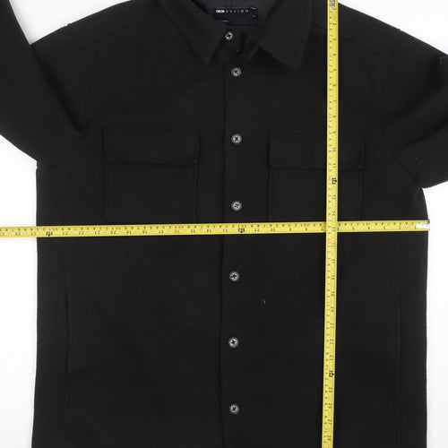 ASOS DESIGN Men's Black Mid-Length Wool Blend Jacket M 40in