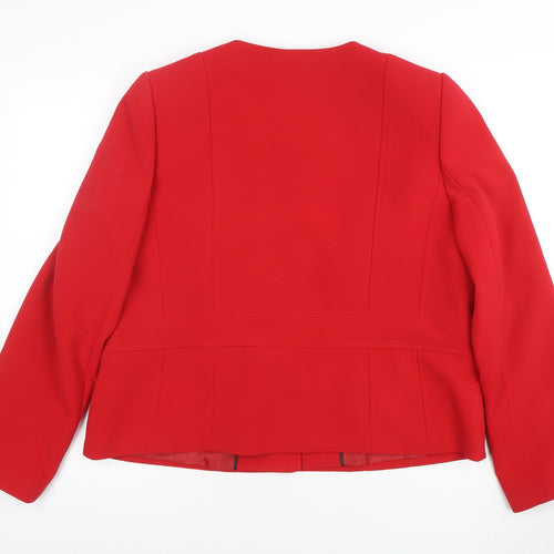 CC Women Red Tailored One-Button Blazer Jacket Size 18