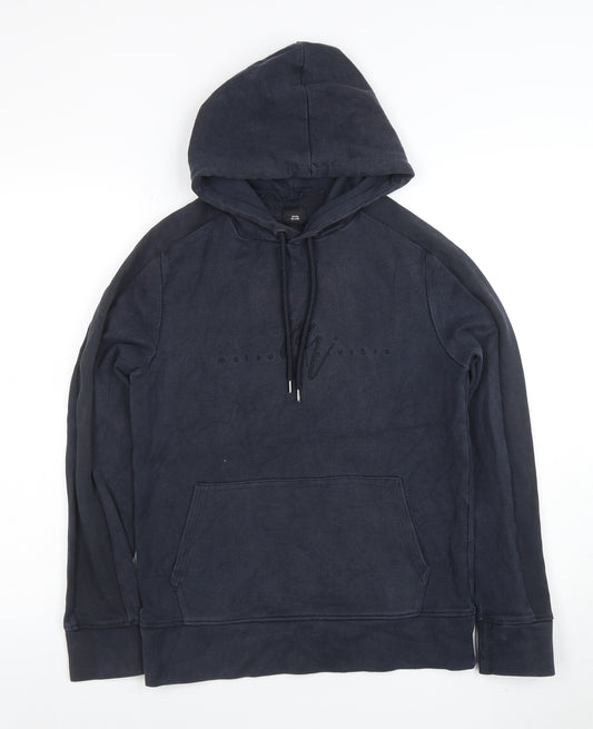 River Island Men’s Blue XS Pullover Hoodie with Logo
