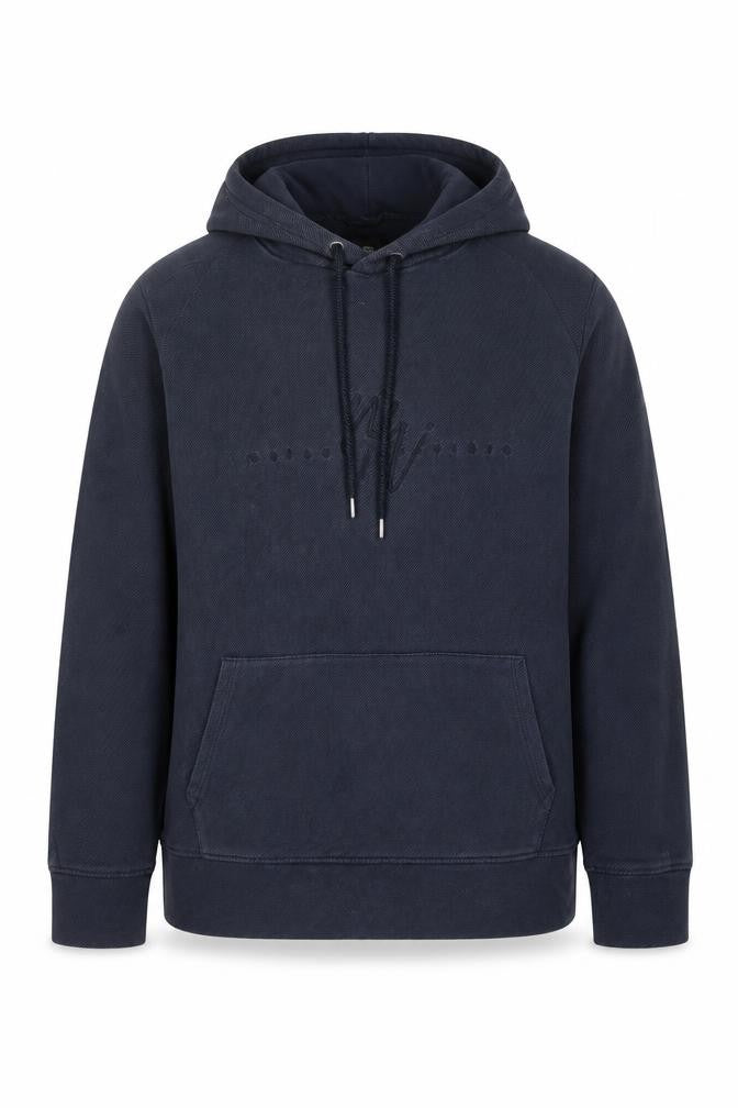 Front view of River Island Men’s Blue XS Pullover Hoodie with Logo