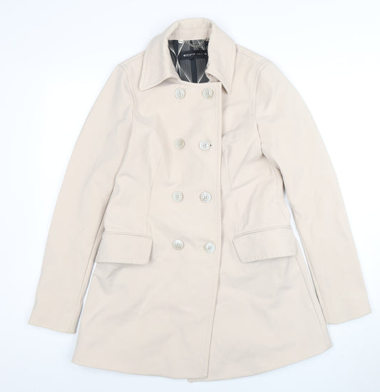 Expresso Women's Beige Trench Coat Size 10 Classic Mid-Length