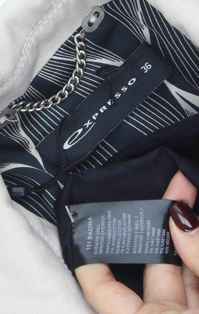 Expresso Women's Beige Trench Coat Size 10 Classic Mid-Length