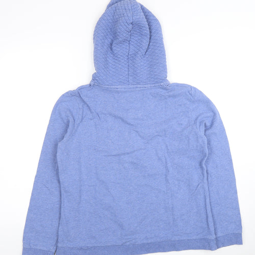 Maine New England Women's Blue 1/4 Zip Hooded Sweatshirt Size 14