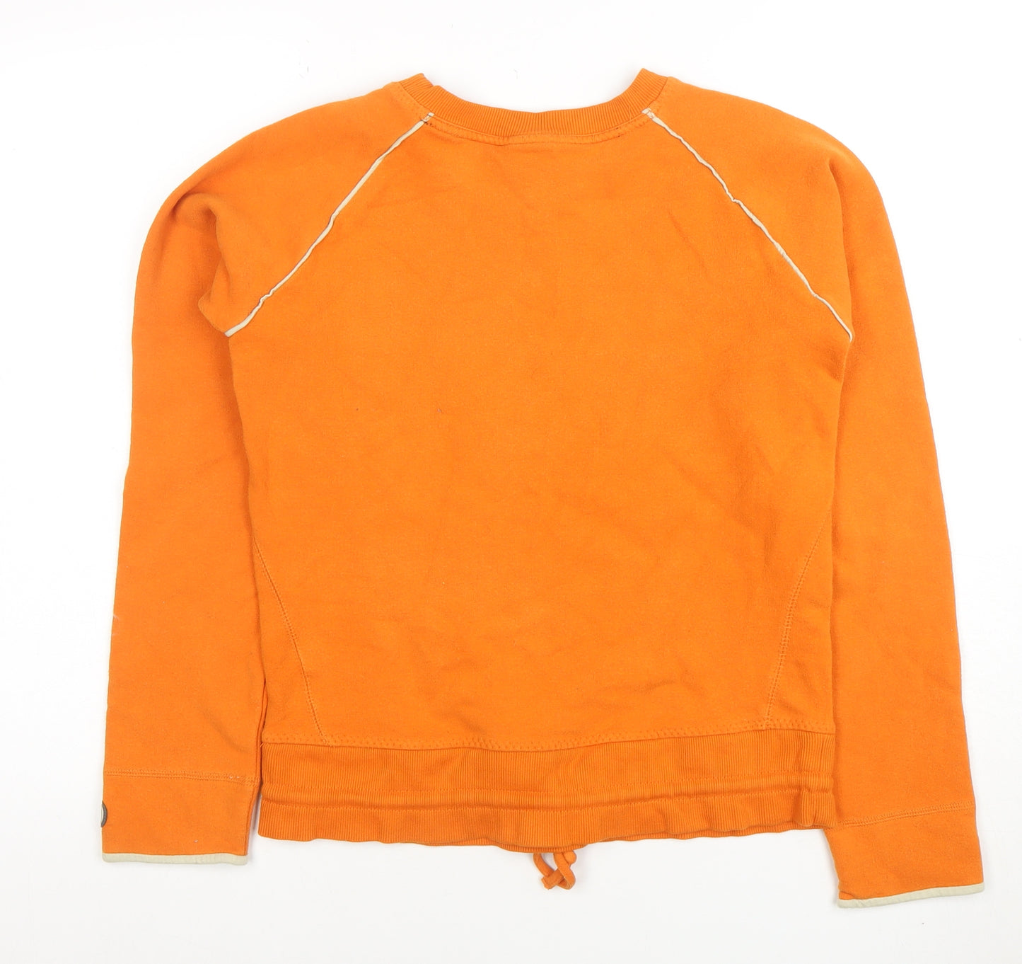 Nike Women Orange Long Sleeve Crew Neck Pullover Sweatshirt Size M
