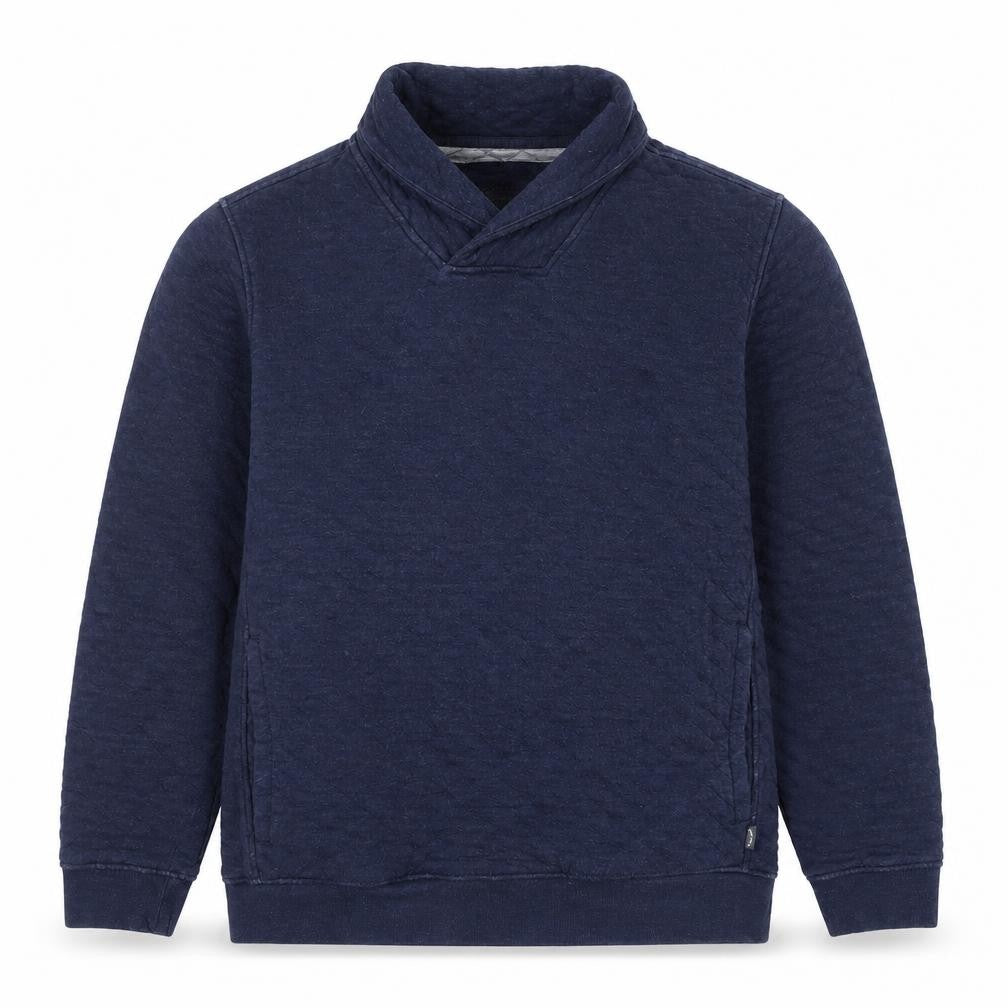 Front view of FatFace Women’s Navy Blue Cotton Blend Pullover Sweatshirt, size L