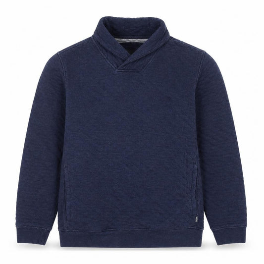 Front view of FatFace Women’s Navy Blue Cotton Blend Pullover Sweatshirt, size L