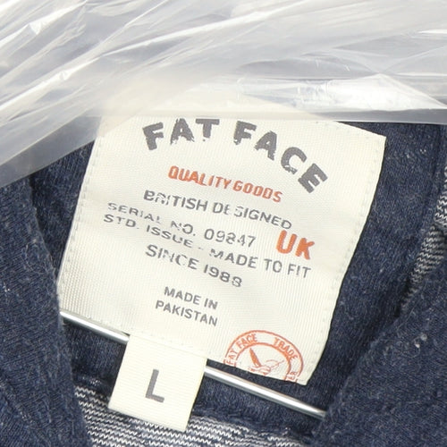 Fat Face Women’s Navy Blue Cotton Blend Pullover Sweatshirt Size L