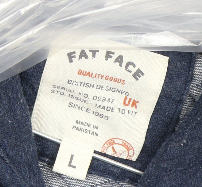 Fat Face Women’s Navy Blue Cotton Blend Pullover Sweatshirt Size L