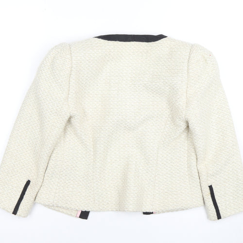 Ted Baker Women’s Ivory Woven Blazer Size 6 Classic Tailored Jacket