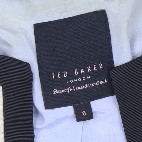Ted Baker Women’s Ivory Woven Blazer Size 6 Classic Tailored Jacket