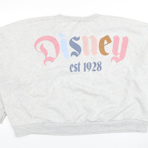 Marks & Spencer Women Grey Disney Mickey Mouse 2XL Pullover Sweatshirt