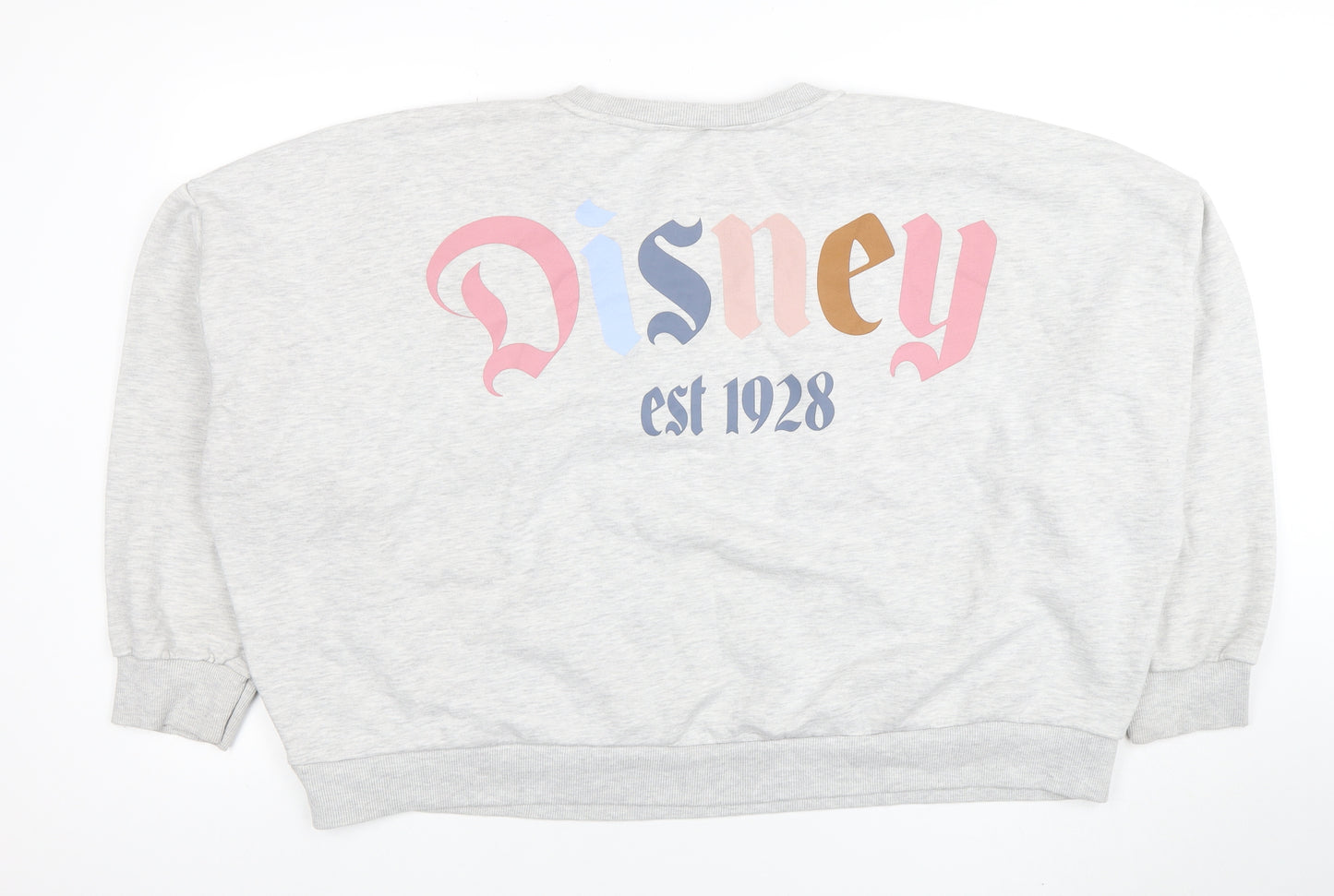 Marks & Spencer Women Grey Disney Mickey Mouse 2XL Pullover Sweatshirt